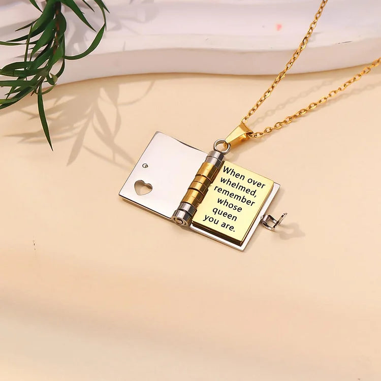 For Love - I Love You Book Necklace
