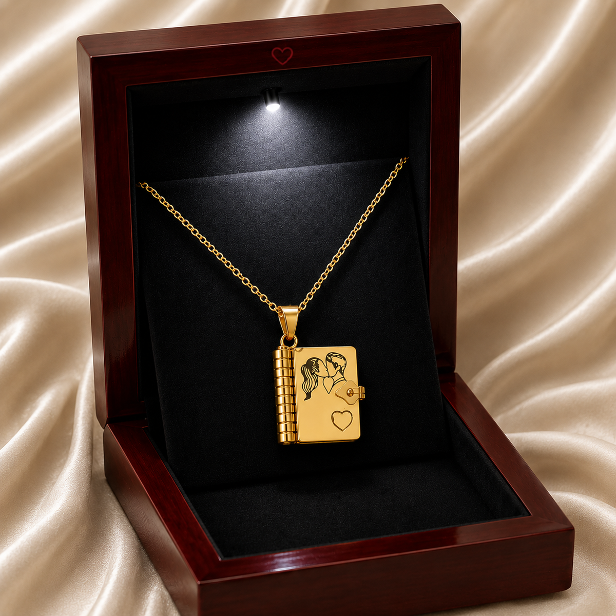 For Love - I Love You Book Necklace