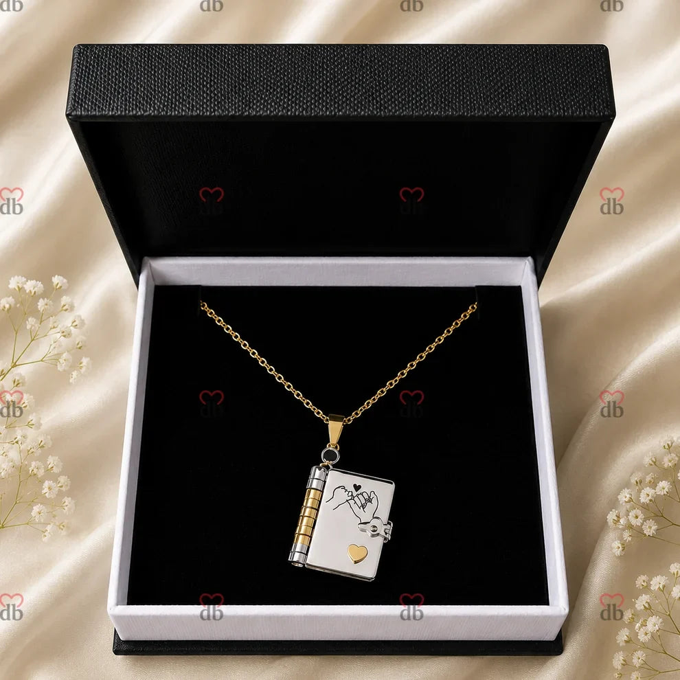 For Daughter - I'm Always With You Book Necklace