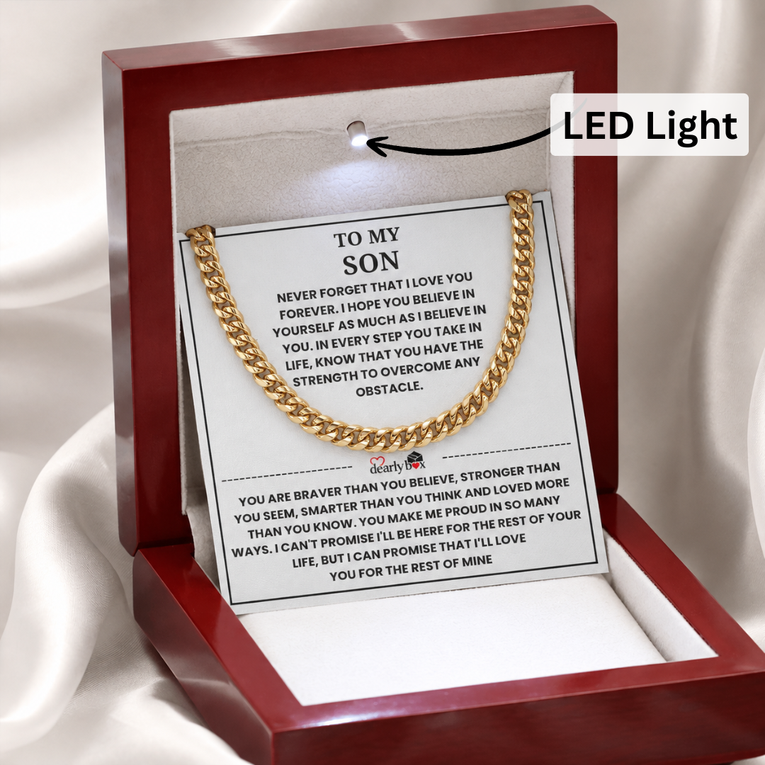 To My Son - "I LOVE YOU FOREVER" Cuban Link Chain