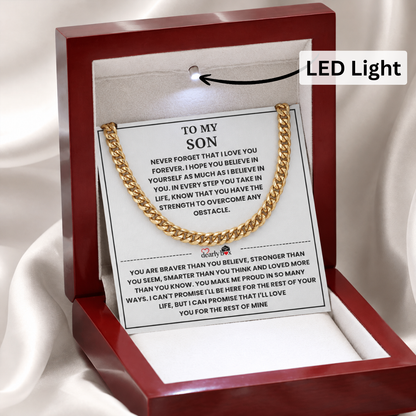 To My Son - "I LOVE YOU FOREVER" Cuban Link Chain