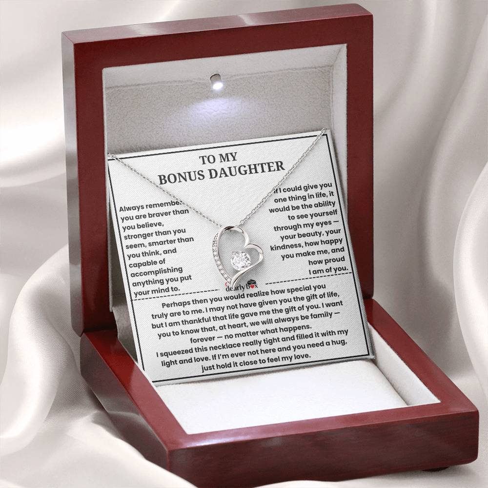 To My Bonus Daughter - "Family Love" Necklace