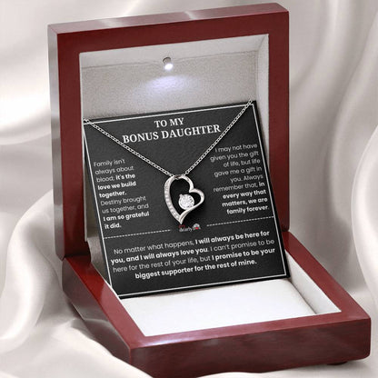 To My Bonus Daughter - "My Family Forever" Necklace