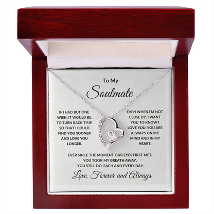 [Almost Sold Out] To My Soul Mate || Love you Forever Heart Necklace