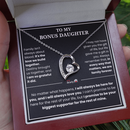 To My Bonus Daughter - "My Family Forever" Necklace
