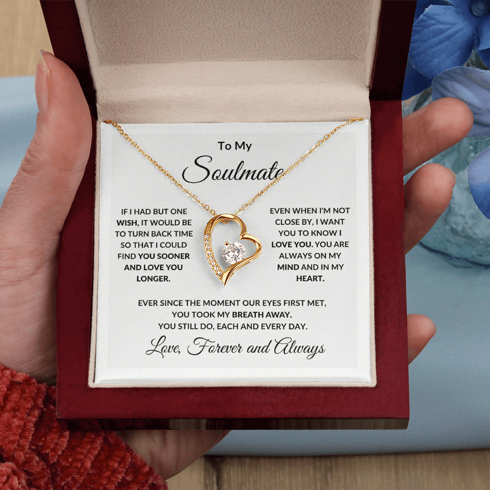 [Almost Sold Out] To My Soul Mate || Love you Forever Heart Necklace
