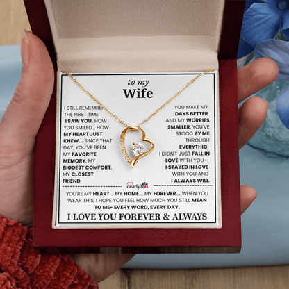 {Almost Sold Out] To my Wife Forever & Always Love Necklace