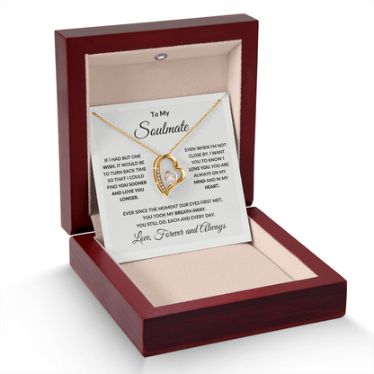 [Almost Sold Out] To My Soul Mate || Love you Forever Heart Necklace