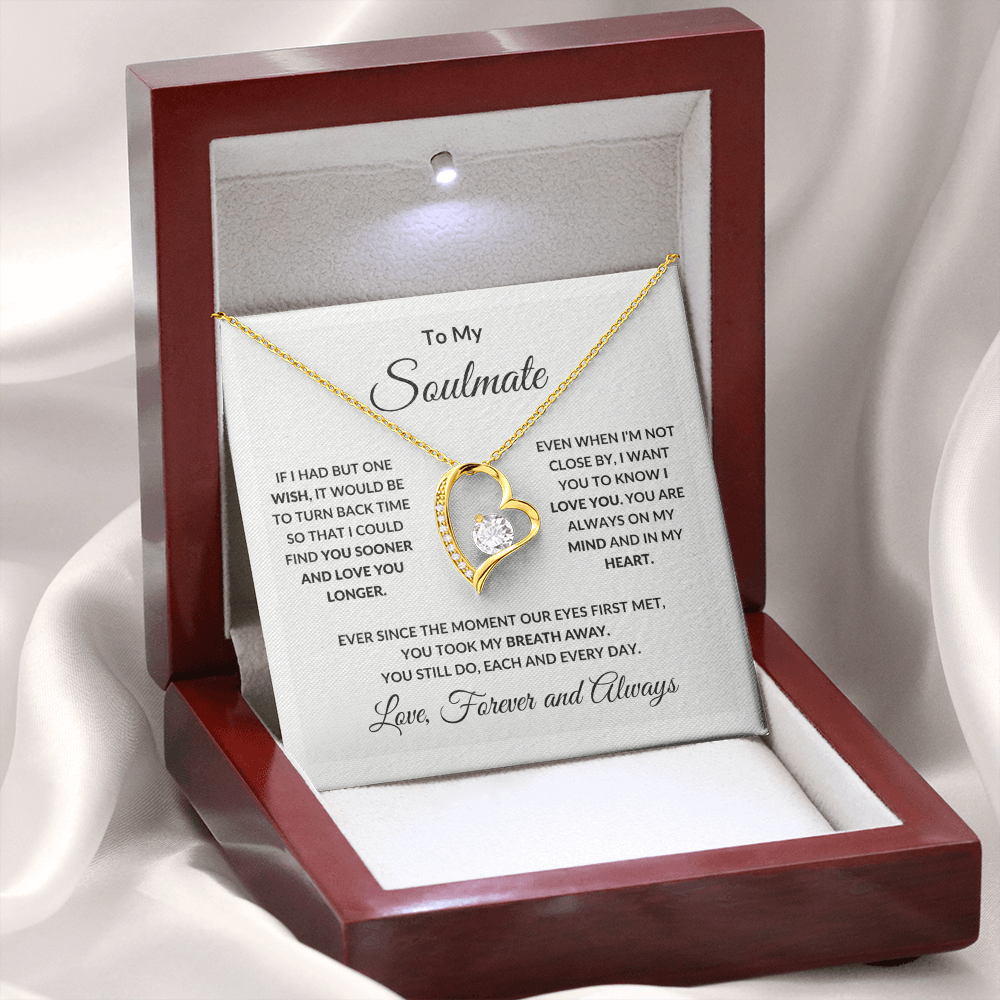 [Almost Sold Out] To My Soul Mate || Love you Forever Heart Necklace