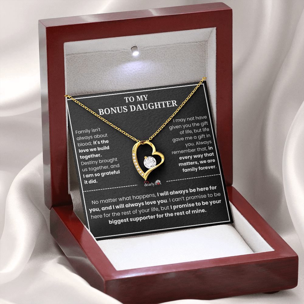 To My Bonus Daughter - "My Family Forever" Necklace