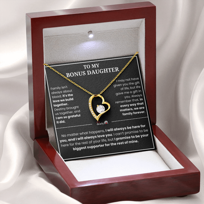 To My Bonus Daughter - "My Family Forever" Necklace