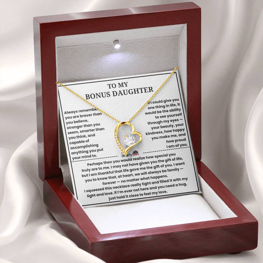 To My Bonus Daughter - "Family Love" Necklace