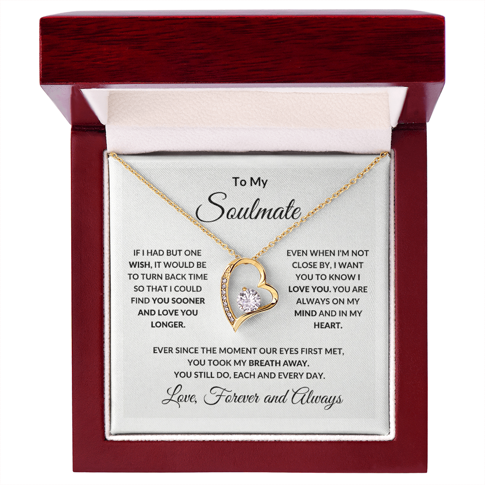 [Almost Sold Out] To My Soul Mate || Love you Forever Heart Necklace
