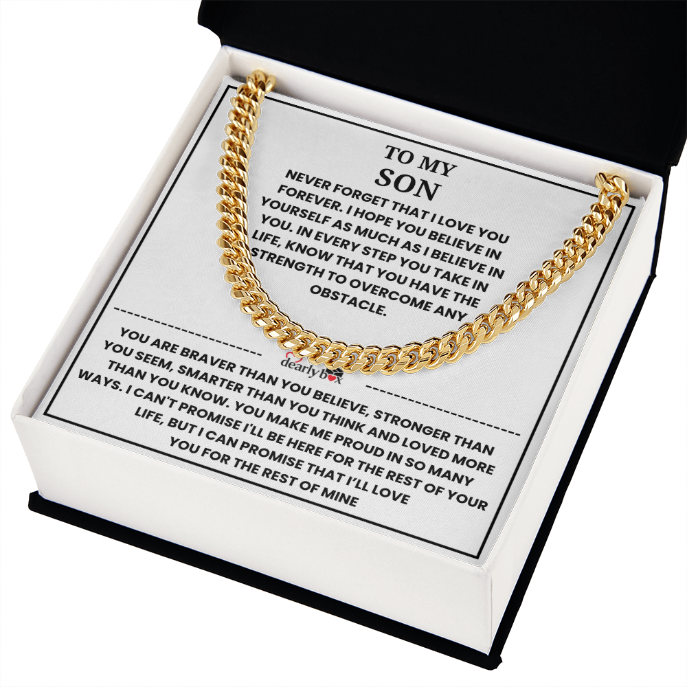 To My Son - "I LOVE YOU FOREVER" Cuban Link Chain
