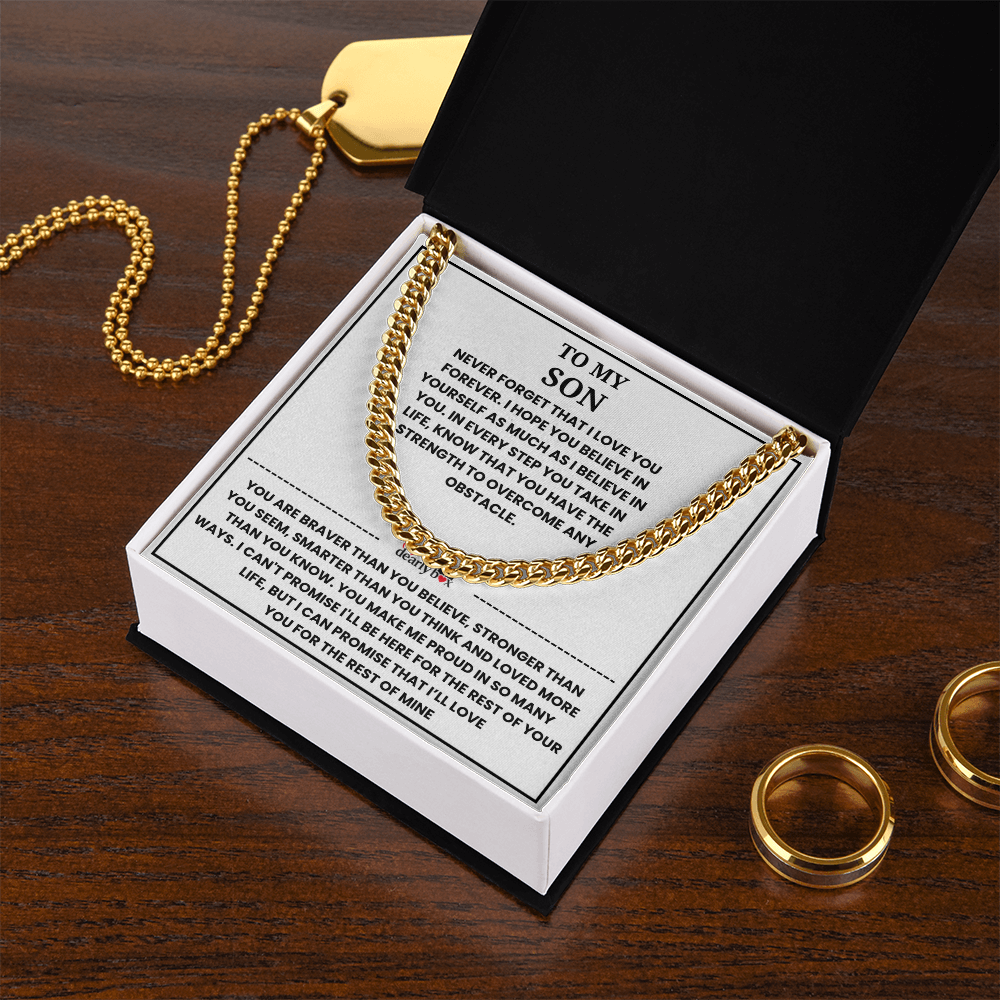 To My Son - "I LOVE YOU FOREVER" Cuban Link Chain