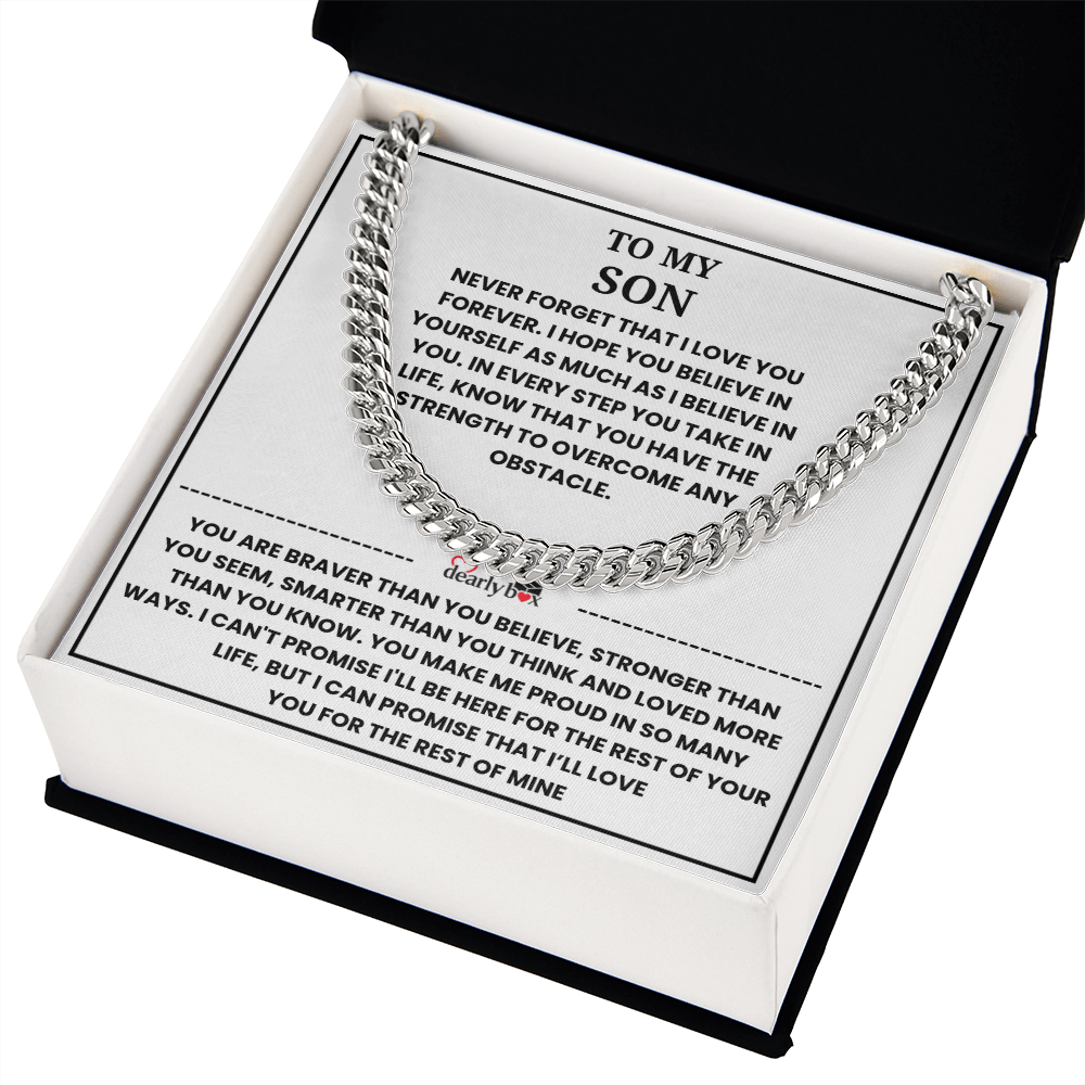 To My Son - "I LOVE YOU FOREVER" Cuban Link Chain