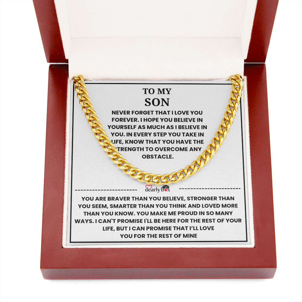 To My Son - "I LOVE YOU FOREVER" Cuban Link Chain