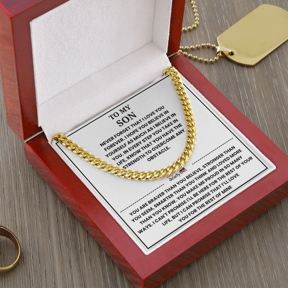 To My Son - "I LOVE YOU FOREVER" Cuban Link Chain