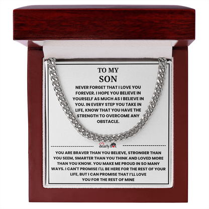 To My Son - "I LOVE YOU FOREVER" Cuban Link Chain
