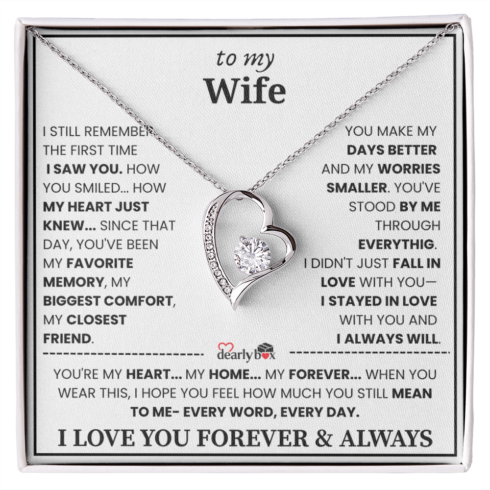 {Almost Sold Out] To my Wife Forever & Always Love Necklace