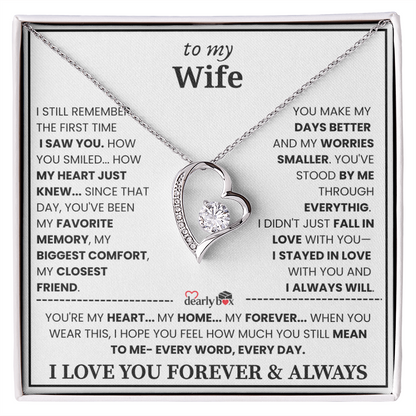 {Almost Sold Out] To my Wife Forever & Always Love Necklace