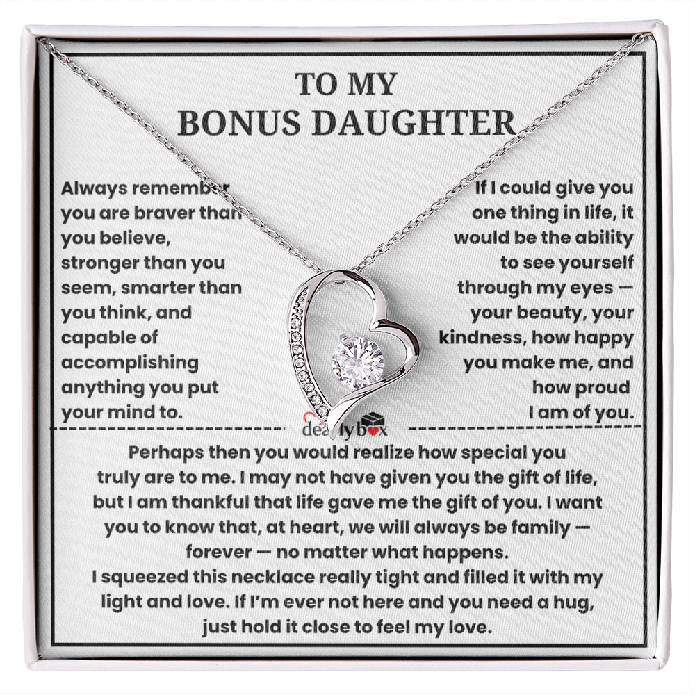 To My Bonus Daughter - "Family Love" Necklace