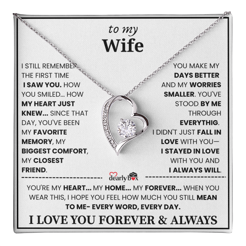 {Almost Sold Out] To my Wife Forever & Always Love Necklace
