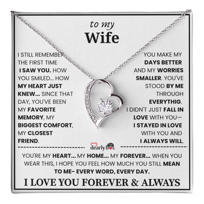{Almost Sold Out] To my Wife Forever & Always Love Necklace