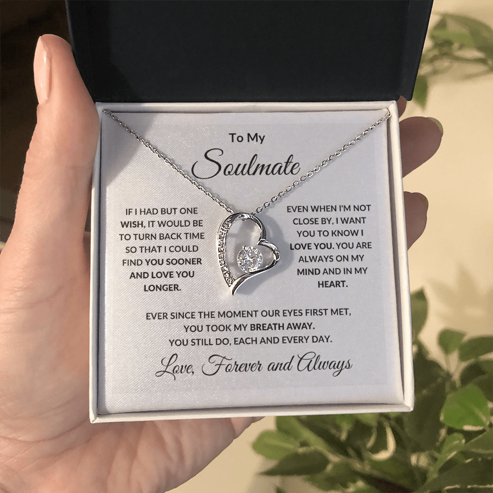 [Almost Sold Out] To My Soul Mate || Love you Forever Heart Necklace