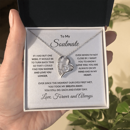 [Almost Sold Out] To My Soul Mate || Love you Forever Heart Necklace