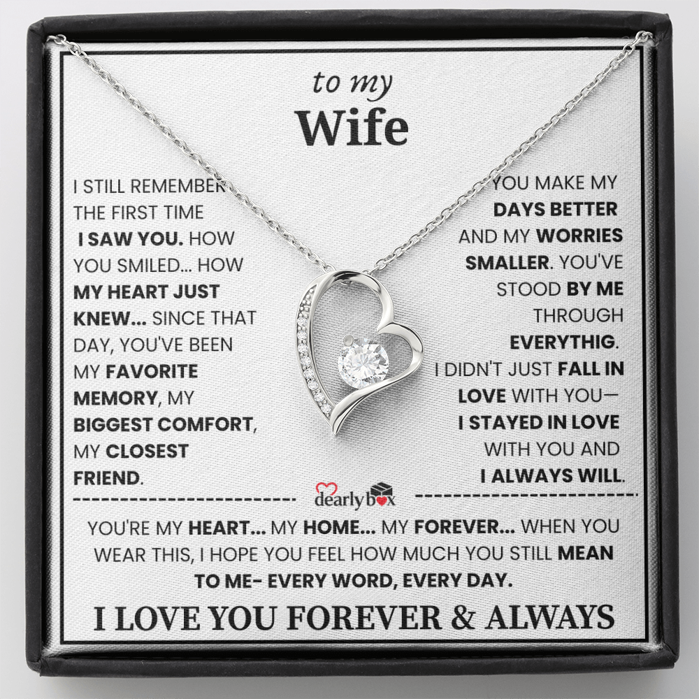 {Almost Sold Out] To my Wife Forever & Always Love Necklace