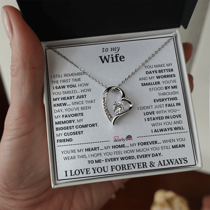 {Almost Sold Out] To my Wife Forever & Always Love Necklace