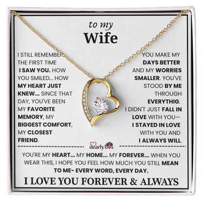 {Almost Sold Out] To my Wife Forever & Always Love Necklace