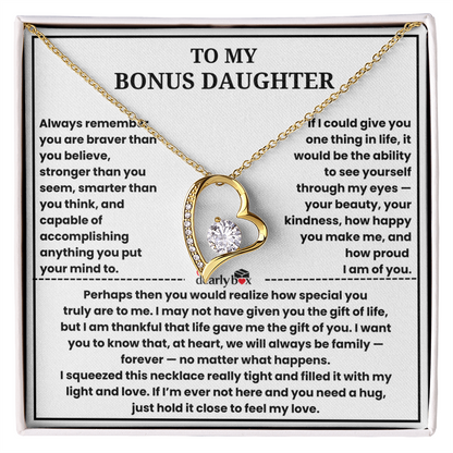 To My Bonus Daughter - "Family Love" Necklace