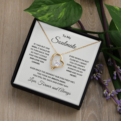 [Almost Sold Out] To My Soul Mate || Love you Forever Heart Necklace