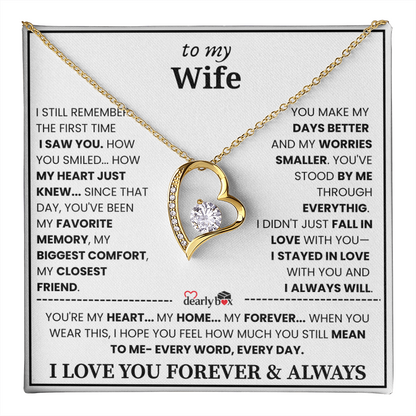 {Almost Sold Out] To my Wife Forever & Always Love Necklace