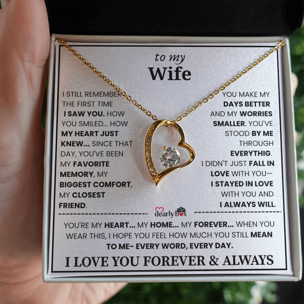 {Almost Sold Out] To my Wife Forever & Always Love Necklace