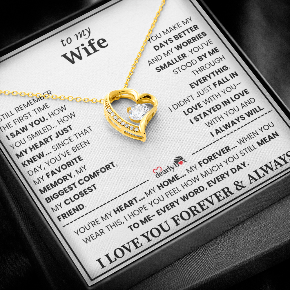 {Almost Sold Out] To my Wife Forever & Always Love Necklace