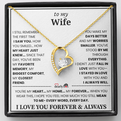 {Almost Sold Out] To my Wife Forever & Always Love Necklace