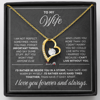 To My Wife - Love You Forever & Always Necklace