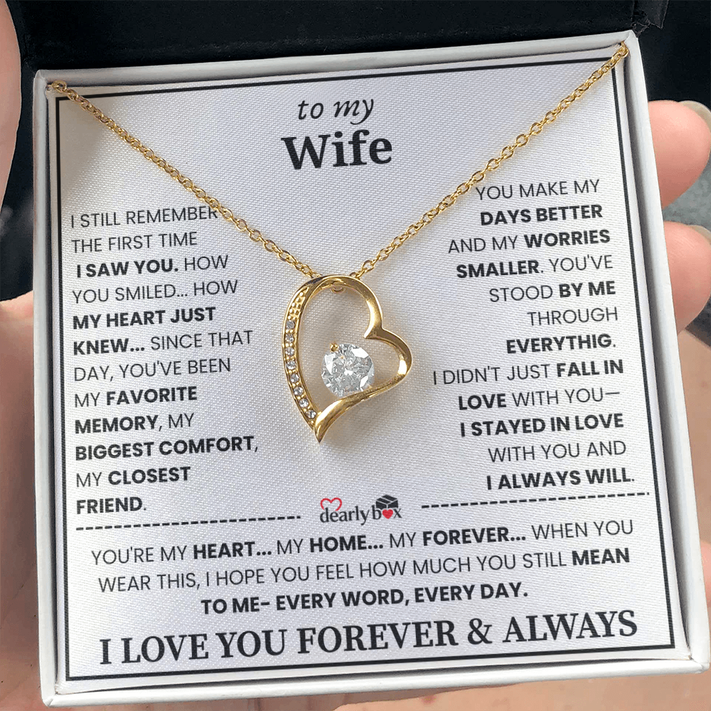 {Almost Sold Out] To my Wife Forever & Always Love Necklace