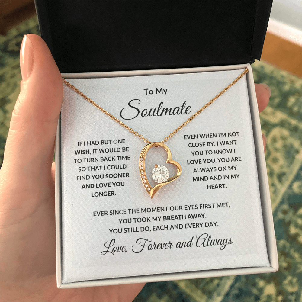 [Almost Sold Out] To My Soul Mate || Love you Forever Heart Necklace