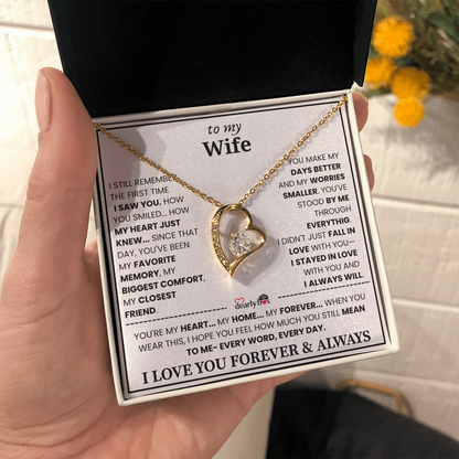 {Almost Sold Out] To my Wife Forever & Always Love Necklace