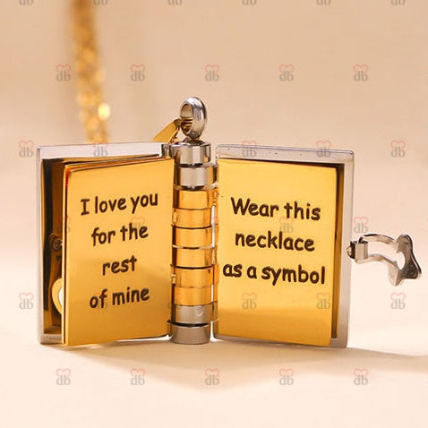 For Daughter - I'm Always With You Book Necklace