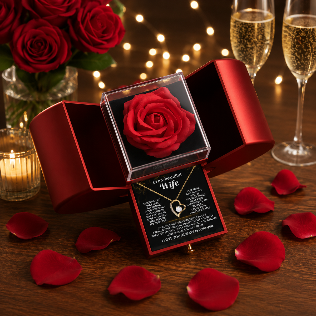 To My Beautiful Wife - I Love You Forever - [Forever Rose Box]