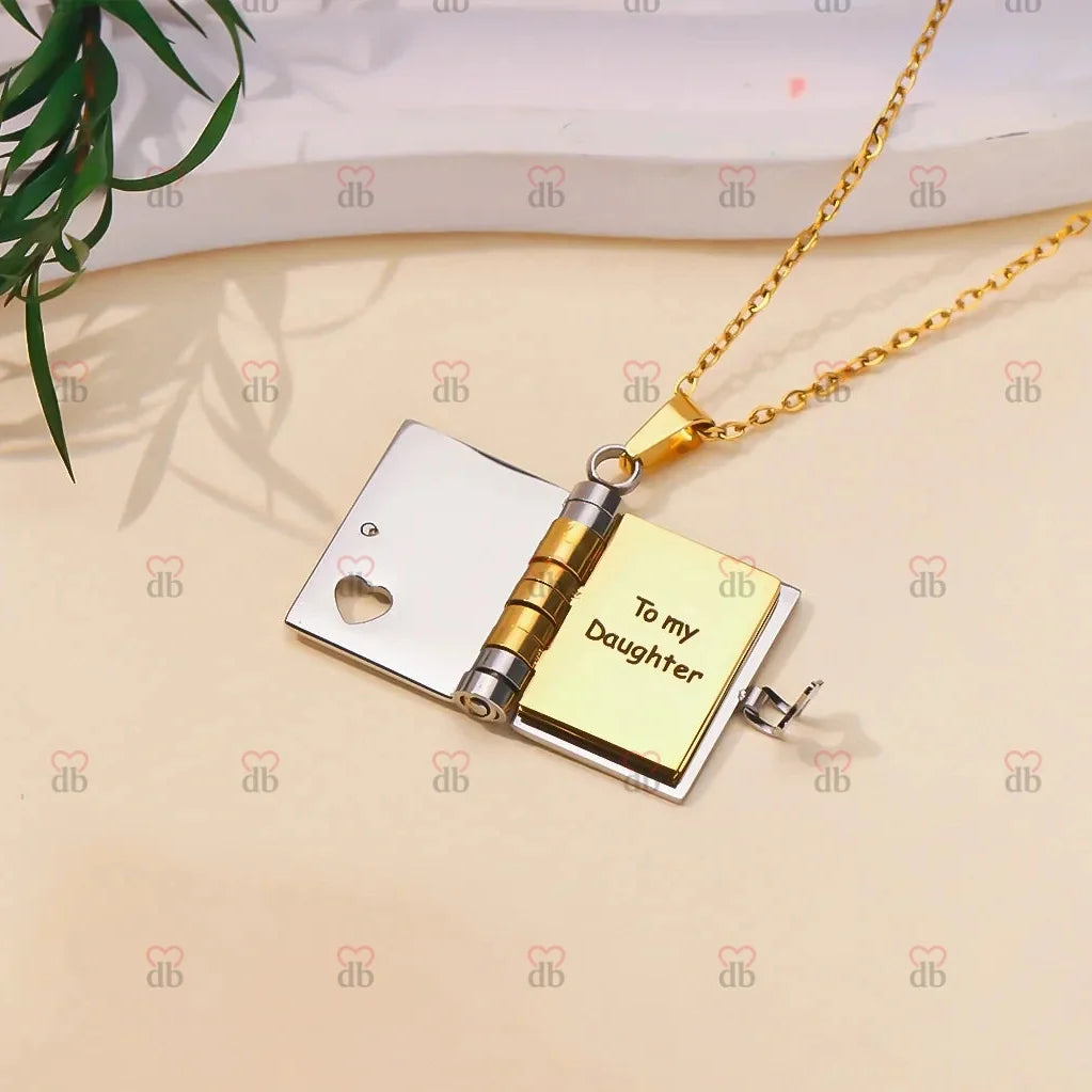 For Daughter - I'm Always With You Book Necklace