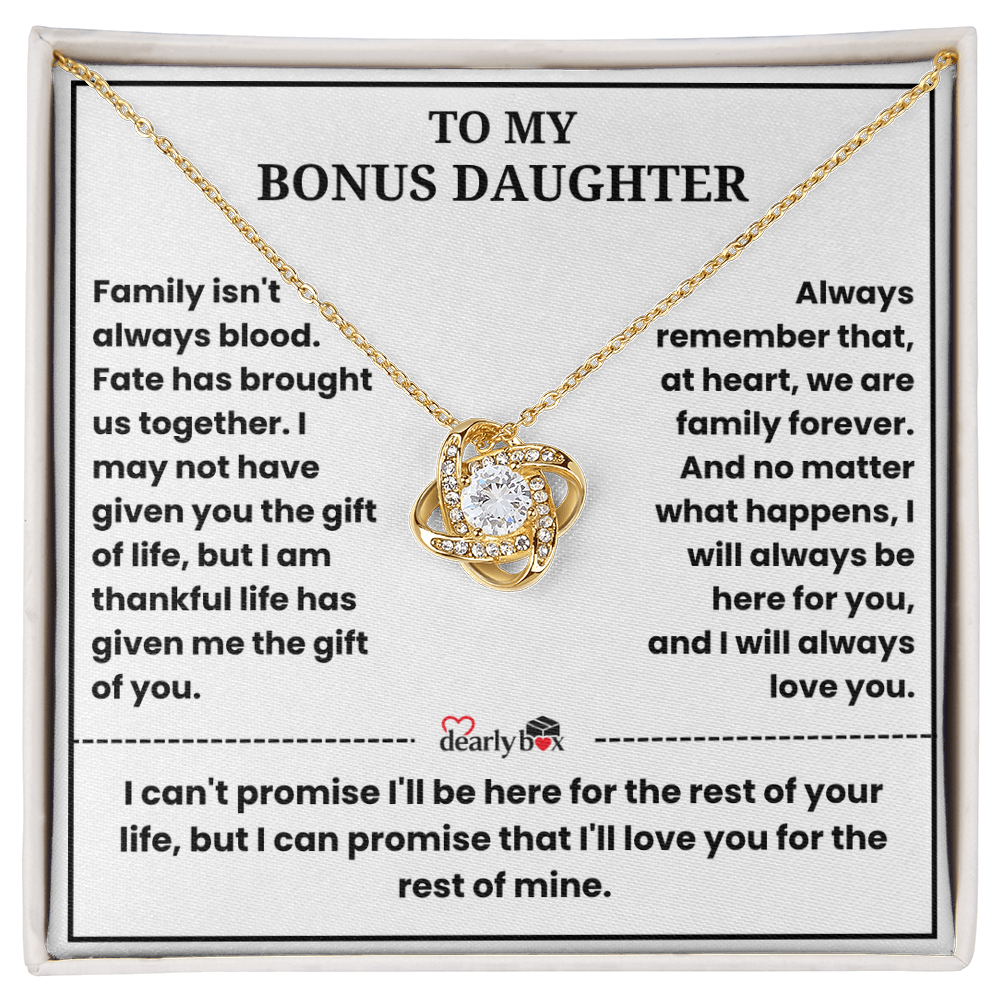 To My Bonus Daughter - "My Family Forever" Necklace