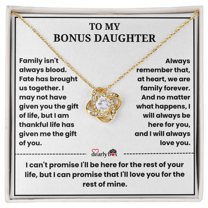 To My Bonus Daughter - "My Family Forever" Necklace