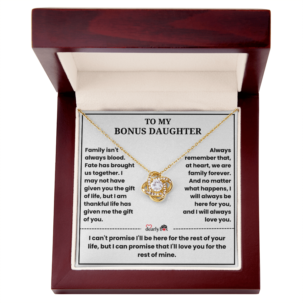 To My Bonus Daughter - "My Family Forever" Necklace