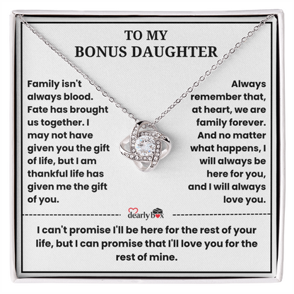 To My Bonus Daughter - "My Family Forever" Necklace